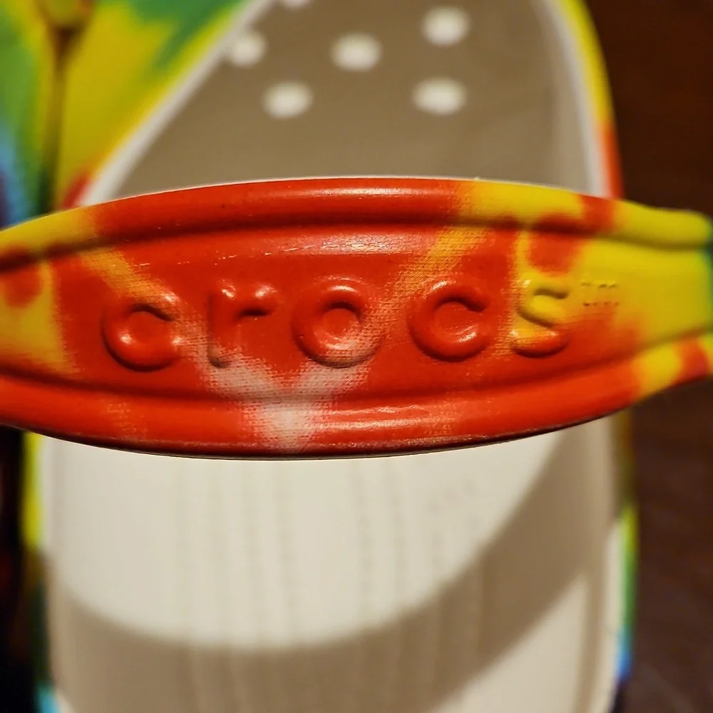 CROCS  Rainbow Tie-Dye Clogs - Picture 2 of 6